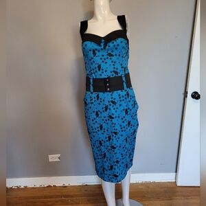 Switchblade Stiletto Darling Dress in French Bulldog Print, BNWT, Size M